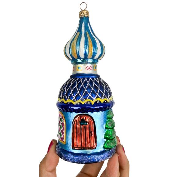 Christopher Radko Russian Chapel Christmas Ornament Glass Blown - Picture 1 of 10